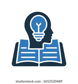 Icono de conocimiento Ilustración vectorial mixta