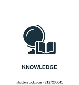 Knowledge icon. Monochrome simple icon for templates, web design and infographics