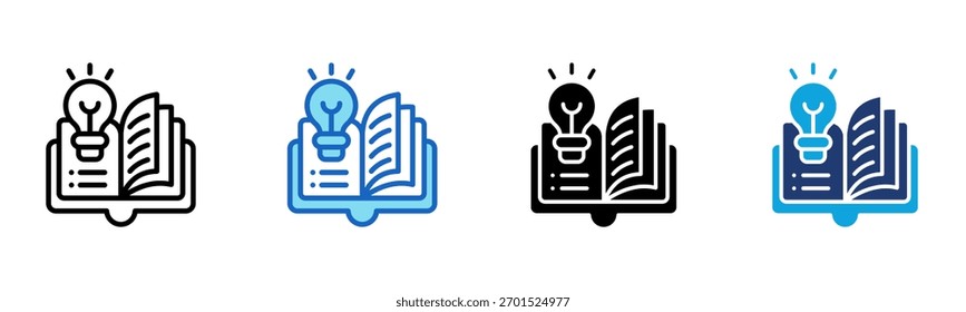Knowledge icon Multi Style Vector Illustration