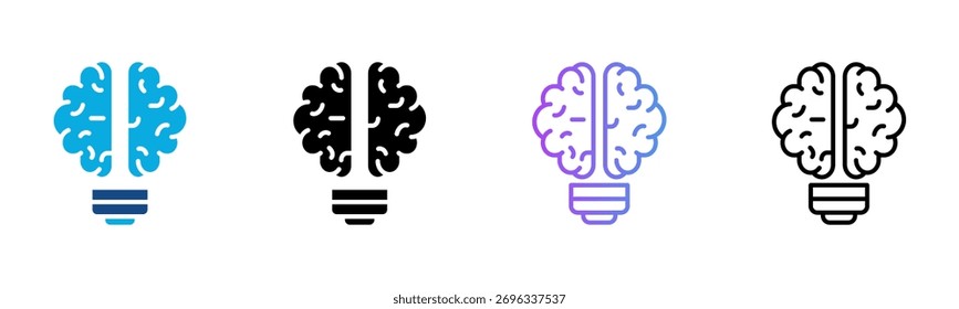 Knowledge Icon Multiple Style Vector Illustration
