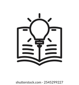 Signo de conjunto de esquema de icono de conocimiento