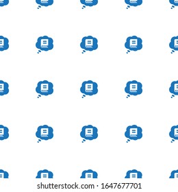 Knowledge icon pattern seamless isolated on white background. Editable filled Knowledge icon. Knowledge icon pattern for web and mobile.
