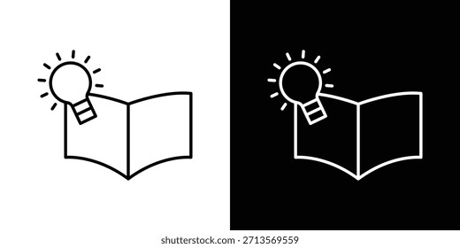 Pictograma de icono de conocimiento sobre fondo blanco.