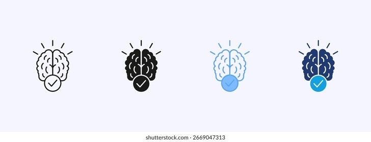 Conjunto de ícones de conhecimento e coleção de vários estilos