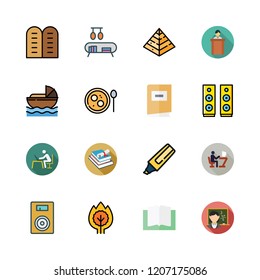 knowledge icon set. vector set about books, book, lecture and open book icons set.