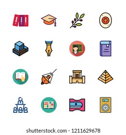 knowledge icon set. vector set about teacher, hebrew, open book and book icons set.