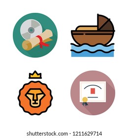 knowledge icon set. vector set about diploma and hebrew icons set.