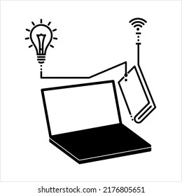 Knowledge Icon, Knowledge Sharing Icon, Traditional, Modern Style Awareness Or Understanding Process Vector Art Illustration