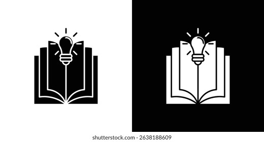 Knowledge icon Vector in flat style. Collection silhouettes