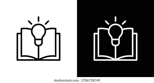 Ícone Conhecimento. Ícone linear de vetor isolado em preto e branco