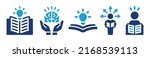 Knowledge icon vector set. Inspiration for creative idea symbol illustration.