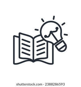 knowledge icon. vector.Editable stroke.linear style sign for use web design,logo.Symbol illustration.