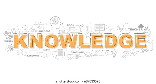 Knowledge icons for education illustration graphic design.vector