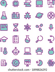 Knowledge icons, flat style for your website and presentation