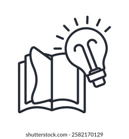 knowledge icons isolated on White Background. Flat style design