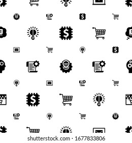 knowledge icons pattern seamless. Included editable filled Blended Learning, Creative process, Online library, Brain bulb, Self-learning icons. knowledge icons for web and mobile.