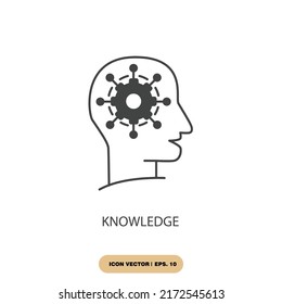 knowledge icons  symbol vector elements for infographic web