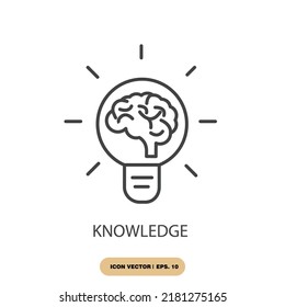 knowledge icons  symbol vector elements for infographic web
