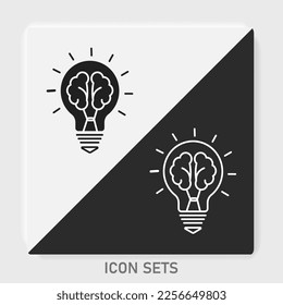 Knowledge Idea Bulb Icon in Vector