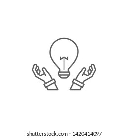 Knowledge, idea icon. Element of teamwork icon. Thin line icon for website design and development, app development. Premium icon