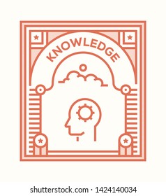 KNOWLEDGE AND ILLUSTRATION ICON CONCEPT