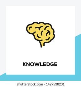KNOWLEDGE AND ILLUSTRATION ICON CONCEPT