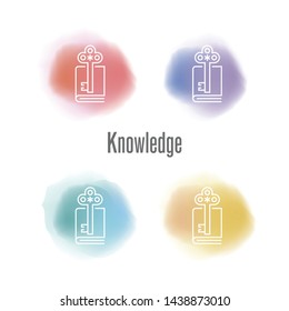 KNOWLEDGE AND ILLUSTRATION ICON CONCEPT