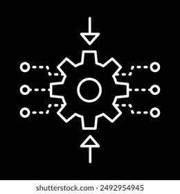 Knowledge Inference Icon with Editable Stroke for Artificial Intelligence and Data Science
