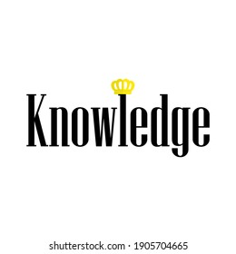 Knowledge is king logo vector graphics
