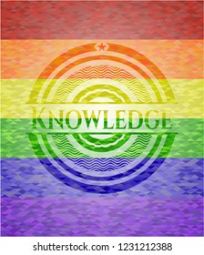Knowledge lgbt colors emblem 