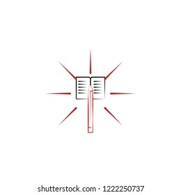 knowledge is light 2 colored line icon. Simple colored element illustration. knowledge is light outline symbol design from edecutaion set