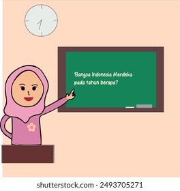 Knowledge is the light that guides every step. In each lesson, a female teacher provides knowledge and knowledge for a good future.