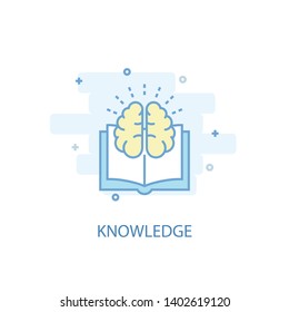 knowledge line concept. Simple line icon, colored illustration. knowledge symbol flat design. Can be used for UI/UX