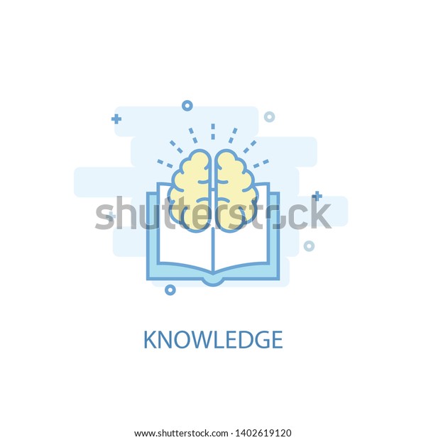 Knowledge Line Concept Simple Line Icon Stock Vector (Royalty Free ...