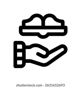 knowledge line icon. Clean and minimalist vector icon for websites, mobile apps, presentations, and logos. Fully scalable and customizable for any project.