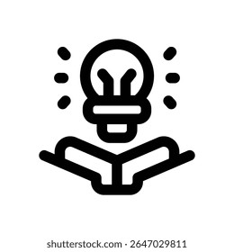 knowledge line icon. Clean and minimalist vector icon for websites, mobile apps, presentations, and logos. Fully scalable and customizable for any project.