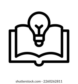 knowledge line icon illustration vector graphic