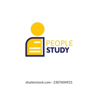 Knowledge logo concept. People and education logo