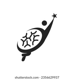 Logo-Vorlage für Wissen isoliert. Markenidentität. Abstrakte Vektorgrafik von Icon