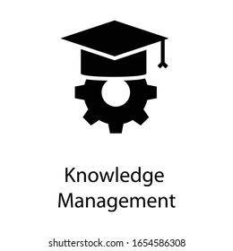 Knowledge Management Glyph Vector Icon