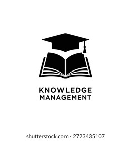 knowledge management glyph vector icon.