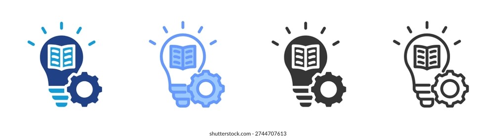 Knowledge Management icon set multiple style collection