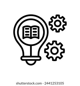 Knowledge Management  icon in vector. Logotype
