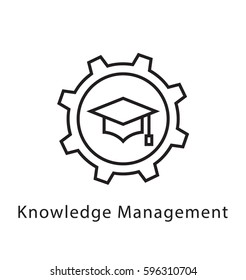 Knowledge Management Vector Line Icon