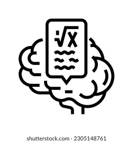 knowledge math science education line icon vector. knowledge math science education sign. isolated contour symbol black illustration