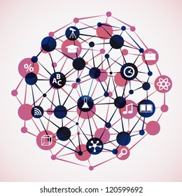 Knowledge molecular structure modern background