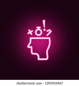 Knowledge neon icon. Elements of education set. Simple icon for websites, web design, mobile app, info graphics