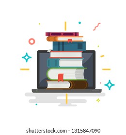 Knowledge. Online education. Vector illustration.