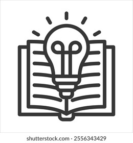 Knowledge Outline Icon Vector Illustration