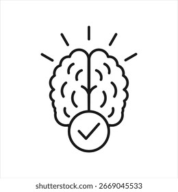 Knowledge Outline Icon Vector Illustration